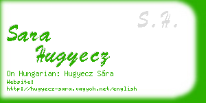 sara hugyecz business card